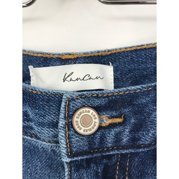 Kancan Beau High Rise Denim Jean Cuffed Shorts 5/26 NEW - Picture 5 of 8